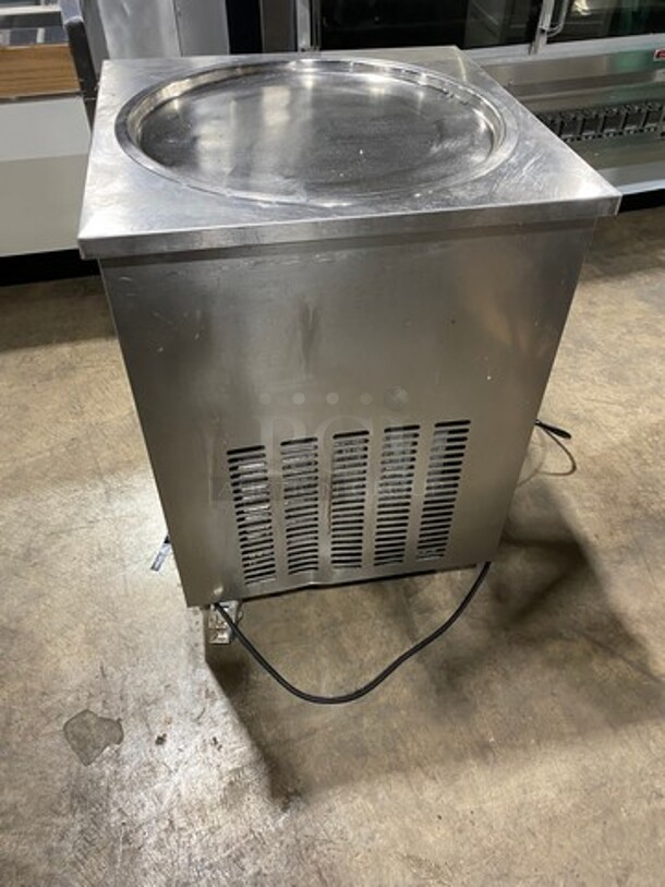 Commercial Fried Ice Cream Roll Machine! All Stainless Steel! On Casters! WORKING WHEN REMOVED! - Image 3 of 7