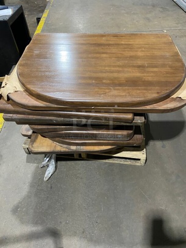 ALL ONE MONEY! Various Size And Style Tabletops! TOPS ONLY! Made From Real Wood! - Image 5 of 6