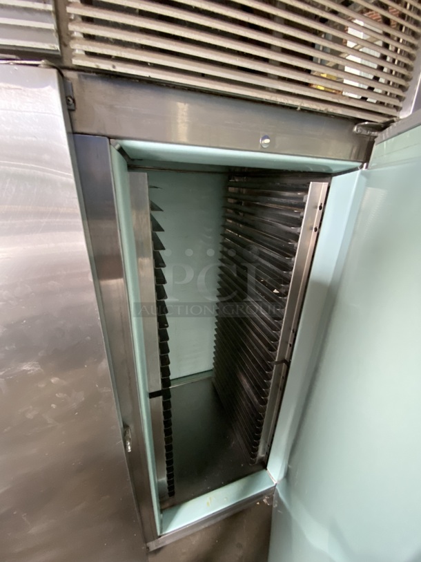  Victory All Stainless Steel Commercial 3 Door Reach In Double Sided Dough Retarder Refrigerator! With Built In Pan Rack!   - Image 6 of 11