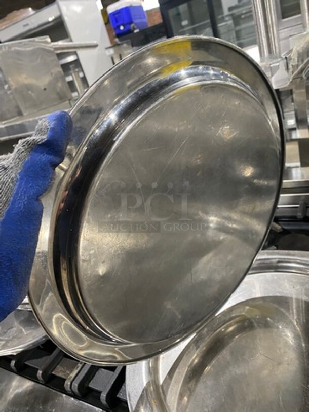 STAINLESS STEEL ROUND SERVING TRAYS - Image 2 of 3