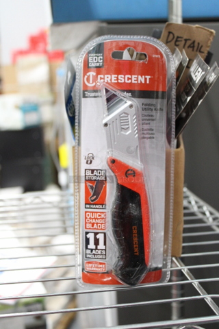 SWEET! (9) Crescent Everyday Carry Folding Utility Knife W/ 11 Blades. 9x Your Bid