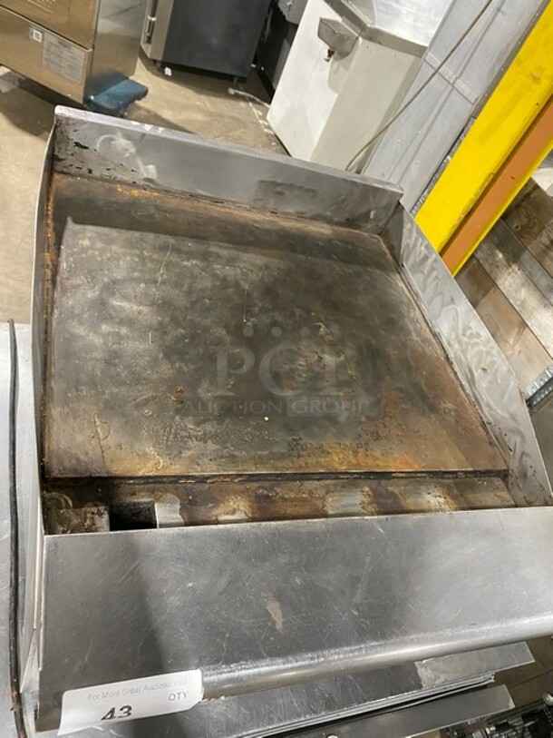 All Stainless Steel 24 Inch Countertop Natural Gas Powered Flat Grill! On Legs! - Image 5 of 7
