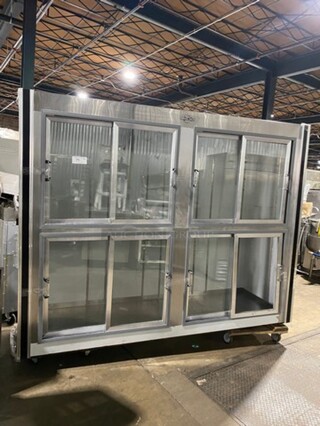 Universal Coolers Commercial Reach In Cooler Merchandiser! With View Through Doors! All Stainless Steel!