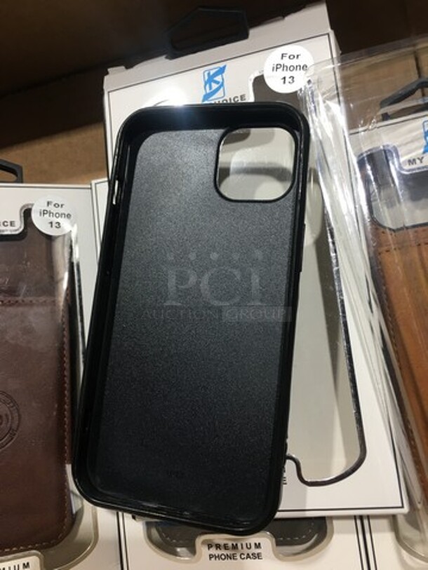 ALL ONE MONEY! NEW! 15 My Choice Premium Case For iPhone 13! With Built In Wallet! Comes In Dark Brown, Light Brown, Navy Blue And Black! - Image 3 of 4