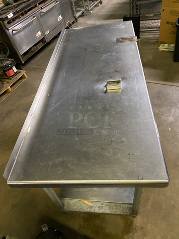 NICE! Solid Stainless Steel Worktop/ Prep Table! With Backsplash! With Storage Space Underneath! On Legs! - Image 6 of 8