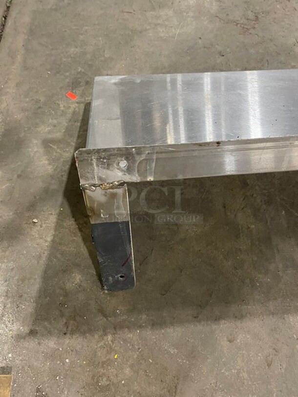 All Stainless Steel! Wall Mounted Commercial Shelf With Backsplash! - Image 5 of 5