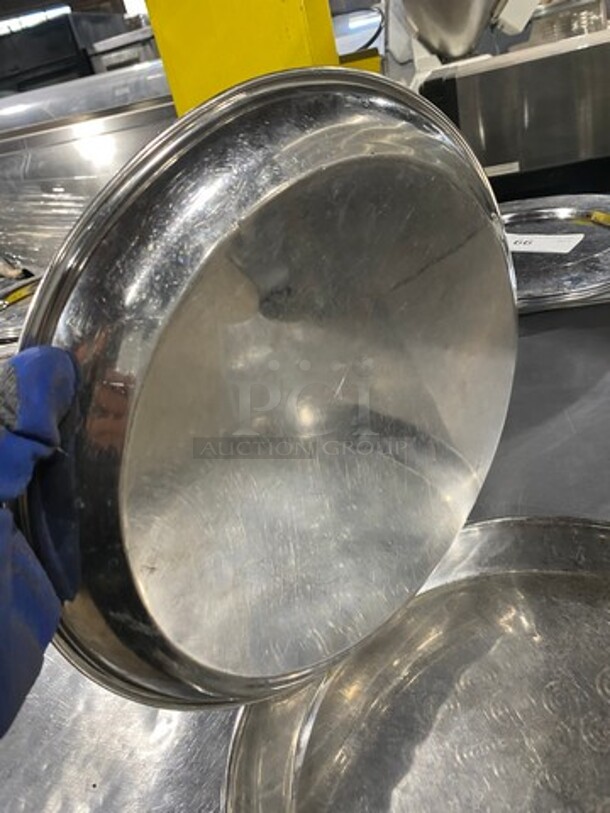 ALL STAINLESS STEEL ROUND FOOD PLATTER DISPLAY  - Image 2 of 3