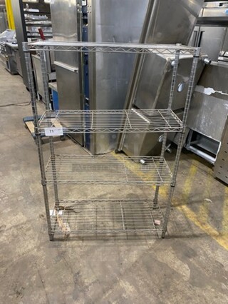 Polished Chrome 4 Tier Metro Storage Rack! 