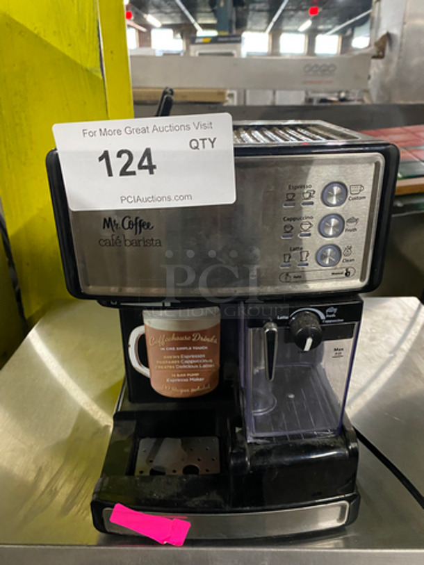 Mr. Coffee Countertop 3 In 1 Semi-Automatic Coffee Machine! Makes, Espresso, Cappuccino, And Lattes!