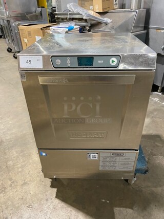 Hobart Stainless Steel Commercial Undercounter Dishwasher! MODEL LXER SN:231215601 120/208-240v 1PH
