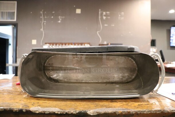 Stainless Tea Bin, Slightly Bent W/Lid - Image 3 of 4