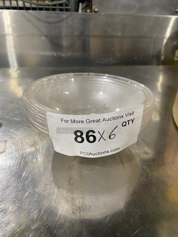 Winco Clear 6" Pebbled Bowls! 6x Your Bid! - Image 1 of 6