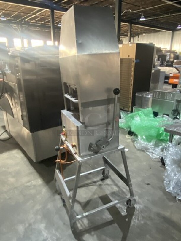 Jaccard Floor Style Meat Tenderizer Machine! Model B93 Serial B2280! 1 Phase! With Extra Blades & Parts! On Stand!  - Image 5 of 10