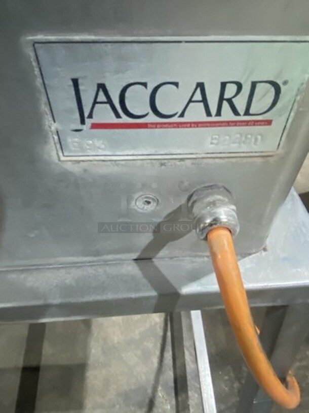 Jaccard Floor Style Meat Tenderizer Machine! Model B93 Serial B2280! 1 Phase! With Extra Blades & Parts! On Stand!  - Image 6 of 10