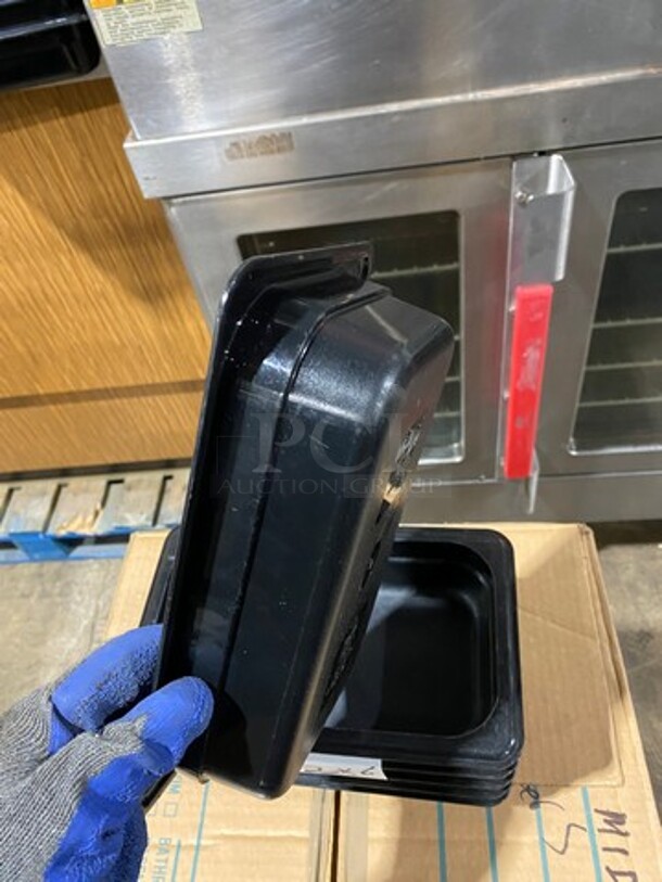 Cambro Black Poly 1/4x2.5" Food Containers! 6x Your Bid! - Image 4 of 8