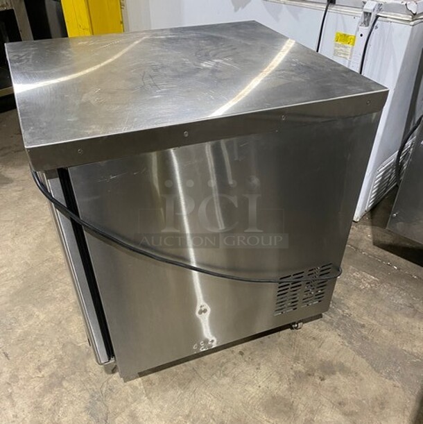 Everest Stainless Steel Commercial Single Door Lowboy/ Worktop Cooler! Model: ETBR1 SN:BTBR118010013 115V 1PH  - Image 3 of 8
