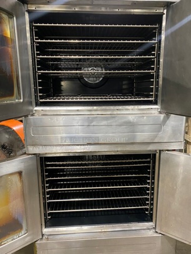 Blodgett Commercial Electric Powered Double Deck Convection Oven! With View Through And Solid Doors! Metal Oven Racks! All Stainless Steel! On Casters! 2x Your Bid Makes One Unit! - Image 5 of 9