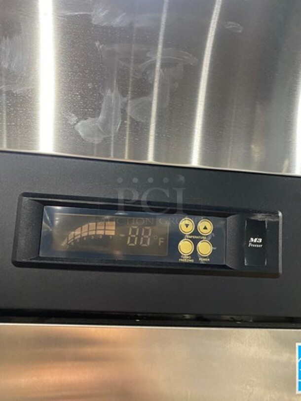 Turbo Air Commercial 2 Door Reach In Freezer! With Poly Coated Racks! All Stainless Steel! On Casters! Model: M3F472N SN: H2M3F4LCZ205 115V 60HZ 1 Phase - Image 8 of 9