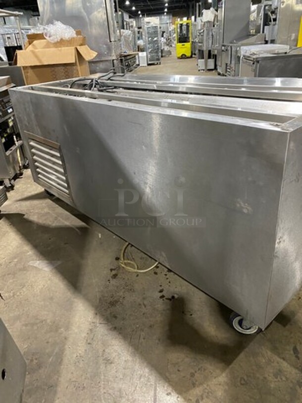 Commercial Custom-Made Cold Pan! With 2 Door Storage Space Underneath! All Stainless Steel! On Casters! - Image 3 of 8