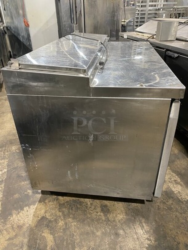 Continental Commercial Refrigerated Pizza Prep Table! With 2 Door And 2 Drawer Storage Space Underneath! All Stainless Steel! On Casters! Model: CPA60 SN: 15161713 115V 60HZ 1 Phase - Image 4 of 8