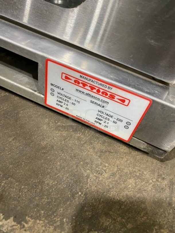 Attias Commercial Countertop Natural Gas Powered Rotisserie Machine! With View Through Door! All Stainless Steel! - Image 8 of 9