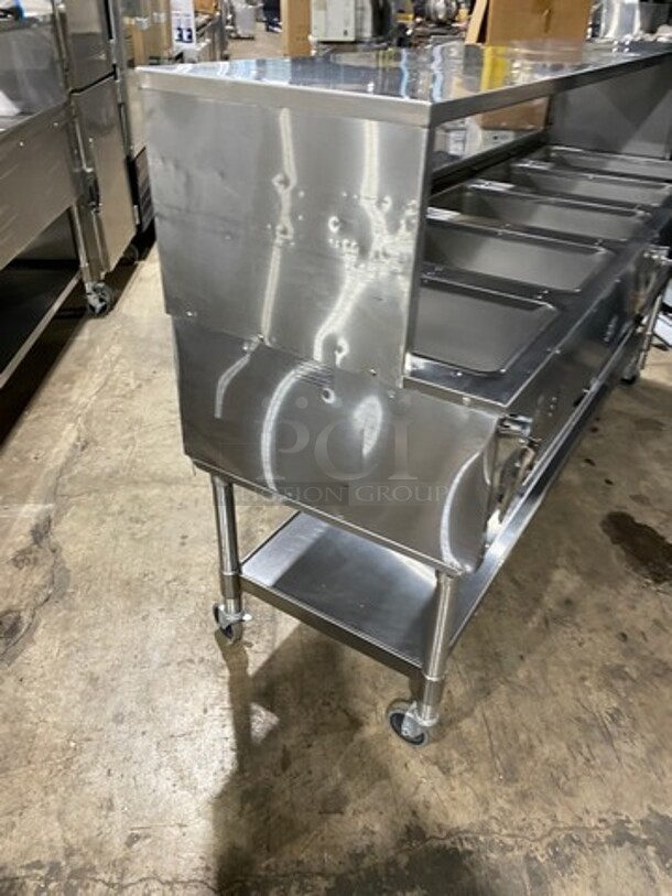 Eagle Commercial Electric Powered 5 Well Steam Table! With Storage Space Underneath! All Stainless Steel! On Casters! Model: YSPHT5 SN: 2008990235 208V 60HZ 1 Phase - Image 3 of 9