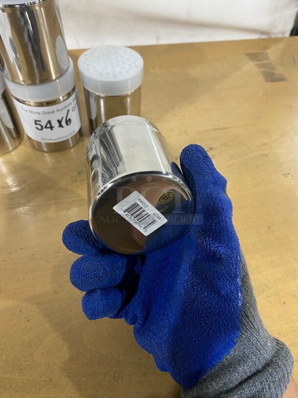 Stainless Steel Salt And Pepper Shakers With Handle And Lids! 6x Your Bid! - Image 7 of 7