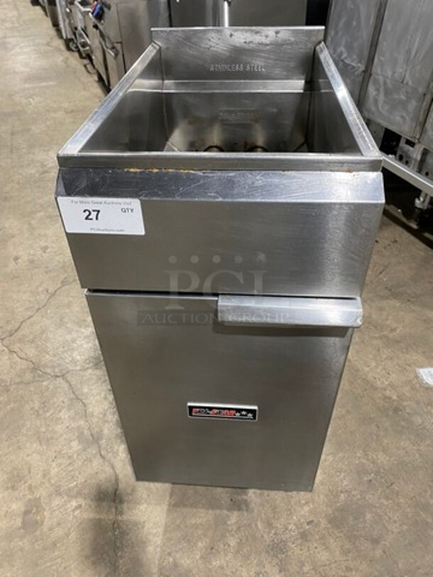 Tristar Commercial Natural Gas Powered Deep Fat Fryer! All Stainless Steel! On Casters!