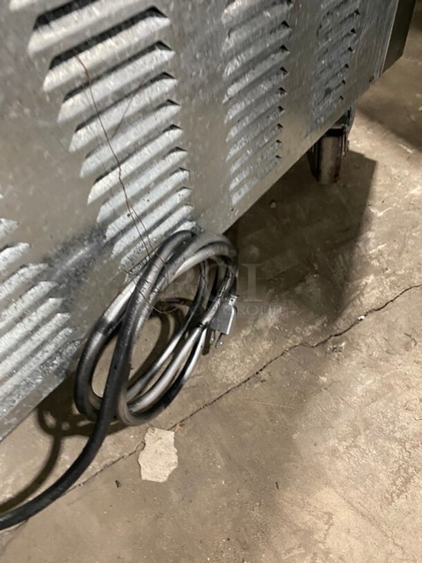 All Stainless Steel Commercial Refrigerated Sandwich Prep Table! With 2 Door Underneath Storage Space! On Casters! - Image 9 of 9