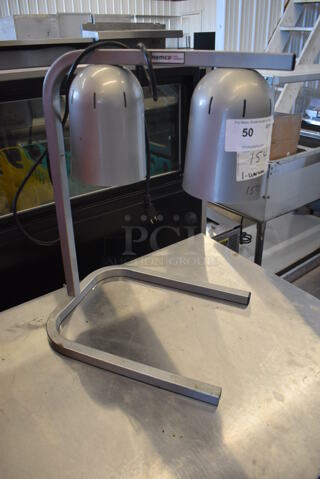 Nemco 6000A-2 Metal Commercial Countertop 2 Head Warming Lamp. 120 Volts, 1 Phase. Tested and Working!