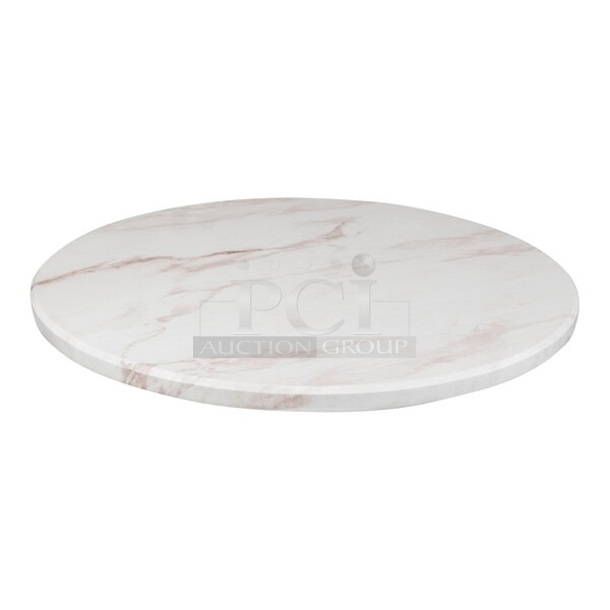 2 BRAND NEW SCRATCH AND DENT! Perfect Tables 776OD24RD314 24" Outdoor Round Copper Marble Table Top. 2 Times Your Bid! - Image 1 of 5