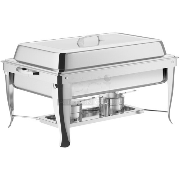 BRAND NEW SCRATCH AND DENT! Choice 407FOLDCHAF 8 Qt. Folding Chafer with Stainless Steel Cover and Handle