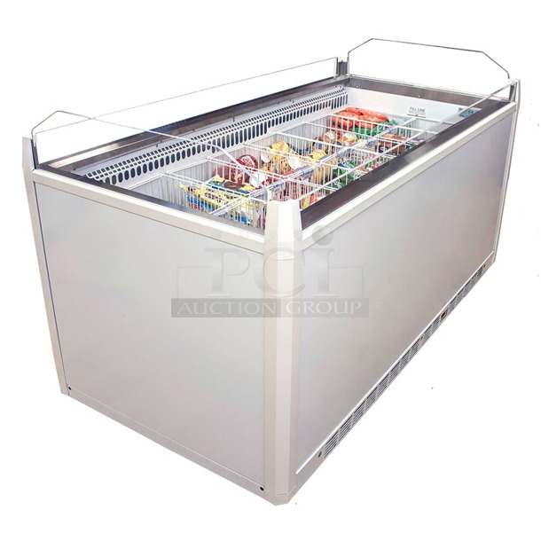 BRAND NEW! Vendo NIC183S02 Metal Commercial Mobile Open Air Ice Cream Freezer w/ Baskets. 220 Volts.