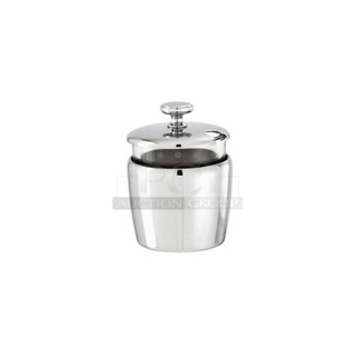 Lot of 2 BRAND NEW! Sambonet 56081-01 Stainless Steel Mustard Pot. 