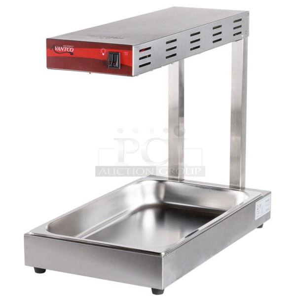 BRAND NEW SCRATCH AND DENT! 2023 Avantco 177FFDS1 Stainless Steel Commercial Countertop Fry Warmer Dump Station. 120 Volts, 1 Phase. Tested and Working!