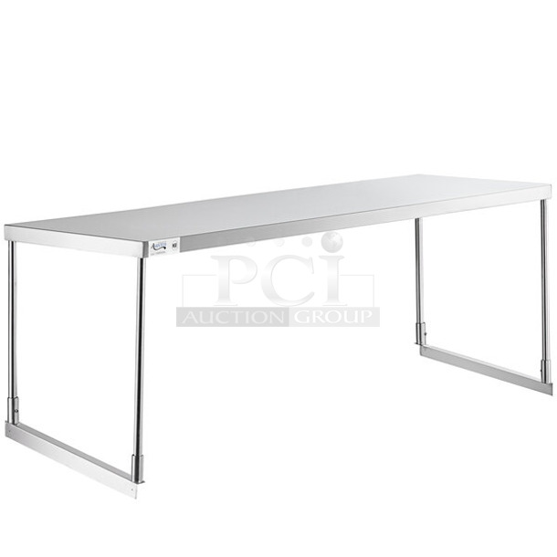 BRAND NEW SCRATCH AND DENT! Avantco 178SSSOSP260 Stainless Steel Single Deck Overshelf for SSPPT-260 Series - 18" x 60" - Image 1 of 2