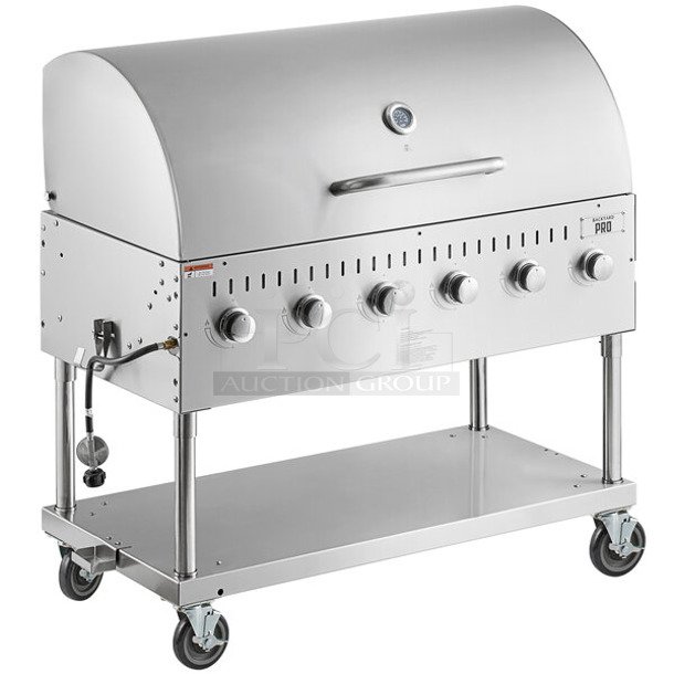 BRAND NEW SCRATCH AND DENT! Backyard Pro CPBQ-48 48" Stainless Steel Liquid Propane Outdoor Grill With Roll Dome - Image 1 of 11