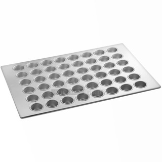 3 BRAND NEW SCRATCH AND DENT! 176MUF48C2OZ Baker's Lane 48 Cup 2.1 oz. Glazed Aluminized Steel Mini Muffin / Cupcake Pan - 26" x 18". 3 Times Your Bid!