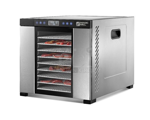BRAND NEW! Magic Mill MFD-7070 Stainless Steel Countertop Food Dehydrator. 120 Volts, 1 Phase. Tested and Working!  - Image 1 of 5
