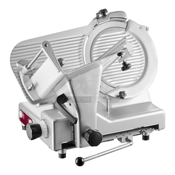 BRAND NEW SCRATCH AND DENT! Estella 348SLM12 Stainless Steel Commercial Countertop 12" Heavy-Duty Manual Meat Slicer. 115 Volts, 1 Phase. Tested and Working! - Image 1 of 11