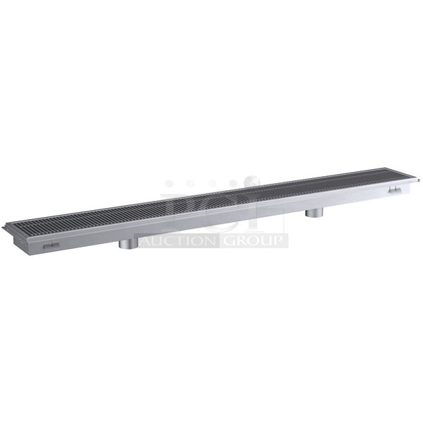 BRAND NEW SCRATCH AND DENT! Regency 600FT1296SS Stainless Steel Floor Trough.  - Image 1 of 6