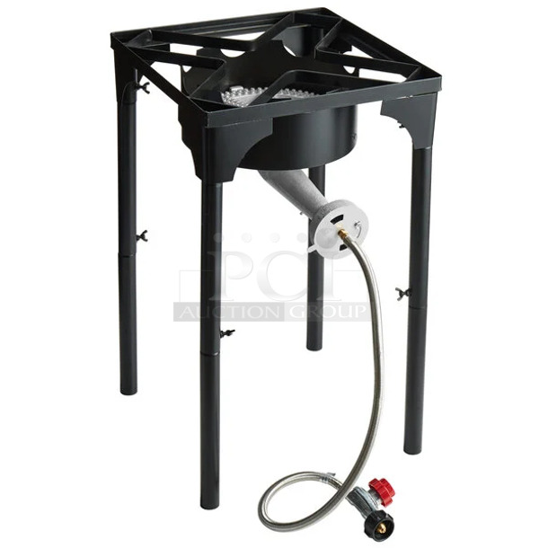 BRAND NEW SCRATCH AND DENT! Backyard Pro 554BPSQ30AH Square Single Burner Outdoor Patio Stove / Outdoor Range with Adjustable Height - 110,000 BTU - Image 1 of 5