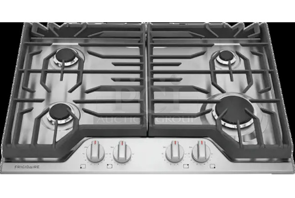 BRAND NEW SCRATCH AND DENT! Frigidaire FCCI3627AB 30" 4 Burner Gas Cooktop. Stock Picture Used For Gallery Picture. - Image 1 of 4