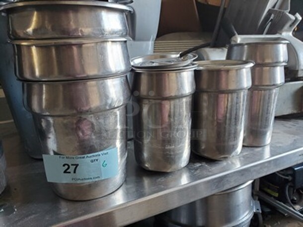 Stainless Steel Round Food Pan.