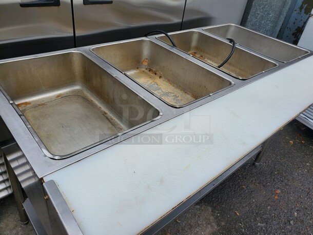 SERV IT Electric 4 Pan Open Well Steam Table 208-240Volts 58X30X34 Very nice condition! - Image 7 of 7