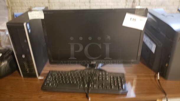 HP Computer w/ Monitor & Keyboard Not tested (Location 1) - Image 1 of 3