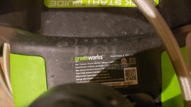 Greenworks Pressure Washer Not tested (Location 1) - Image 2 of 2