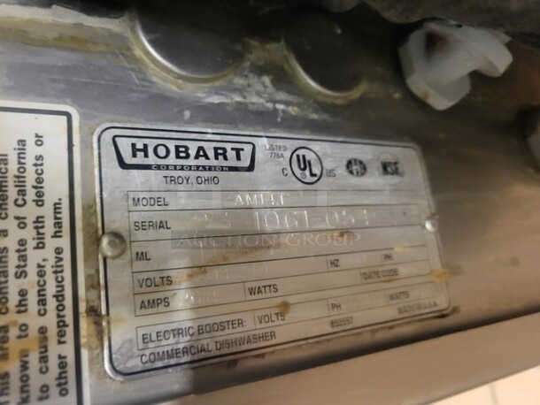 Hobart AM14T Commercial Dishwasher 208/240v 60hz 3ph  - Image 6 of 6