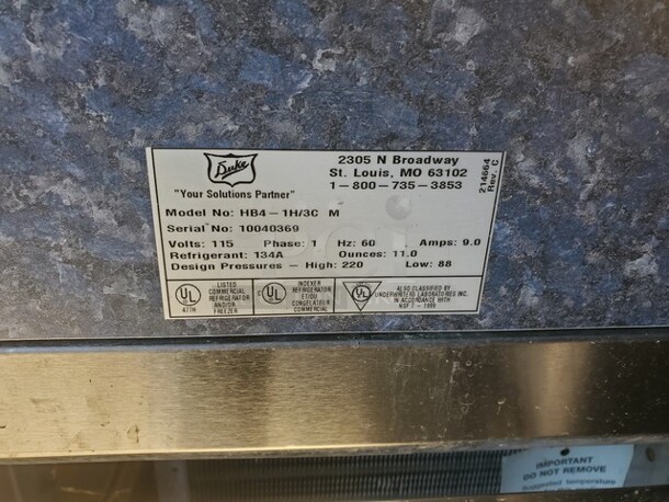 Duke HB4-1H/3C M 60" Hot/Cold Portable Buffet w/ (1) Hot Well & (3) Cold Sections, 115V/1PH, On Casters! - Image 3 of 7