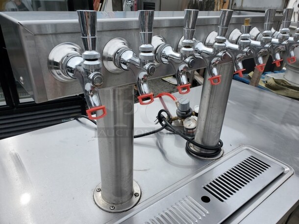 True TDD-3-HC Top Draft Beer Cooler| Two Section Solid Door Back Bar Cooler|115V 69X28X37 Like New! - Image 6 of 8